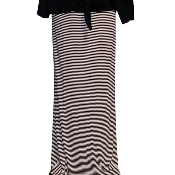 Black and white striped maxi skirt witch - Picture 1 of 3